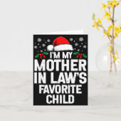I'm My Mother In Law's Favorite Child Funny Christ カード (黄色い花)