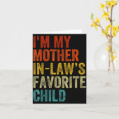 I'm My Mother In Laws Favorite Child Funny Family  カード (黄色い花)
