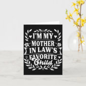 I'm My Mother In Law's Favorite Child Funny Family カード (黄色い花)