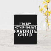 I'm My Mother In Laws Favorite Child Funny Family  カード (黄色い花)