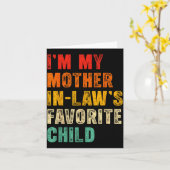 I'm My Mother In Laws Favorite Child Funny Family  カード (黄色い花)