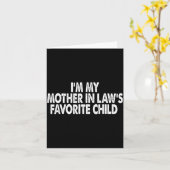 I'm My Mother In Law's Favorite Child Funny Family カード (黄色い花)