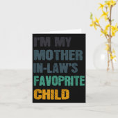 I'm My Mother In Laws Favorite Child Funny Family  カード (黄色い花)