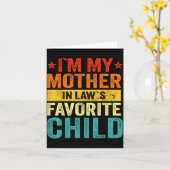 I'm My Mother In Laws Favorite Child Funny Family  カード (黄色い花)