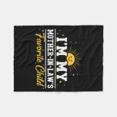 I'm My Mother In Laws Favorite Child Funny Family  フリースブランケット (正面(横))