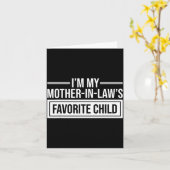 I'm My Mother In Law's Favorite Child Funny Mother カード (黄色い花)