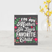 I'm My Mother In Law's Favorite Child Funny Parent カード (黄色い花)