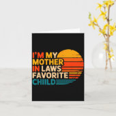 I'm My Mother In Laws Favorite Child Funny Parent カード (黄色い花)