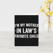I'm My Mother In Laws Favorite Child Funny Parent  カード (黄色い花)