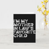 I'm My Mother In Law's Favorite Child Funny Parent カード (黄色い花)
