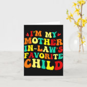 Im My Mother In Laws Favorite Child Funny Parent  カード (黄色い花)