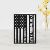 I'm My Mother In Laws Favorite Child Funny Parent  カード (黄色い花)