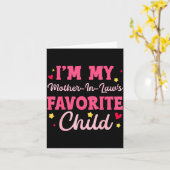 I'm My Mother In Law's Favorite Child Funny Parent カード (黄色い花)