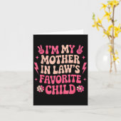 I'm My Mother In Laws Favorite Child Funny Parent カード (黄色い花)
