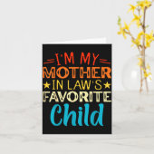 I'm My Mother In Laws Favorite Child Funny Parent カード (黄色い花)