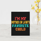 I'm My Mother In Law's Favorite Child Funny Parent カード (黄色い花)