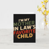 I'm My Mother In Law's Favorite Child Funny Parent カード (黄色い花)