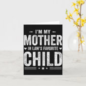 I'm My Mother In Law's Favorite Child Funny Parent カード (黄色い花)