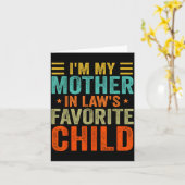 I'm My Mother In Law's Favorite Child Funny Parent カード (黄色い花)