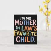 I'm My Mother In Law's Favorite Child Funny Parent カード (黄色い花)