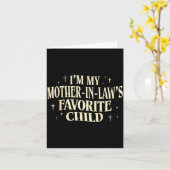 I'm My Mother In Law's Favorite Child Funny Parent カード (黄色い花)
