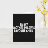 I'm My Mother In Law's Favorite Child Funny Parent カード (黄色い花)