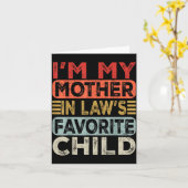 I'm My Mother In Law's Favorite Child Funny Parent カード (黄色い花)