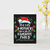 Im My Mother In Laws Favorite Child Funny Santa Mo カード (黄色い花)