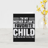 I'm My Mother In Law's Favorite Child - Funny Son  カード (黄色い花)