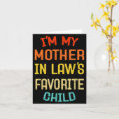I'm My Mother In Law's Favorite Child Funny Son Da カード (黄色い花)