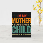 I'm My Mother In Law's Favorite Child Funny Son In カード (黄色い花)