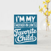Im My Mother In Laws Favorite Child Funny Son In L カード (黄色い花)