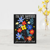 I'm My Mother In Law's Favorite Child Funny Women カード (黄色い花)