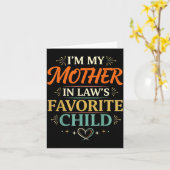 I'm My Mother In Law's Favorite Child Parent Men W カード (黄色い花)