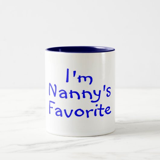 Im Nannysのお気に入りのな青 ツートーンマグカップ (中央)
