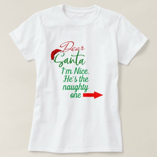 I'm Niceに合うカップル彼のクリスマスいけな  Tシャツ (デザイン正面)