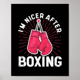 I'm Nicer After Boxing Gym Sport Boxer Fitness ポスター