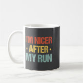 I'm Nicer After My Run Funny Running Saying For Ru コーヒーマグカップ (左)
