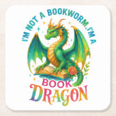 I'm Not A Bookworm.... スクエアペーパーコースター (正面)