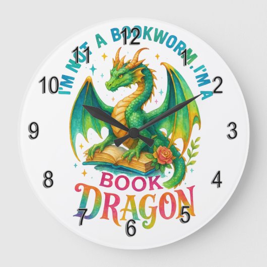 I'm Not A Bookworm....  ラージ壁時計 (正面)