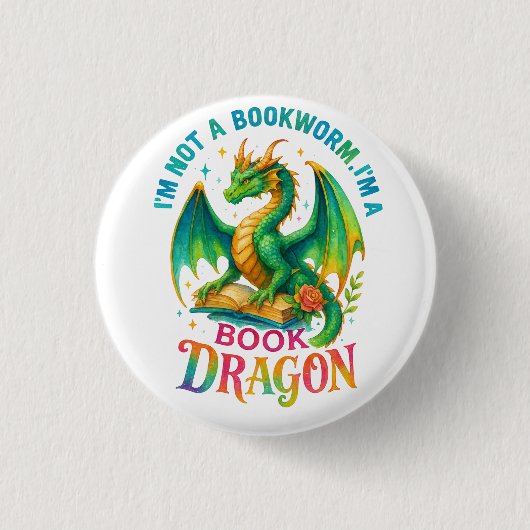 I'm Not A Bookworm....  缶バッジ (正面)
