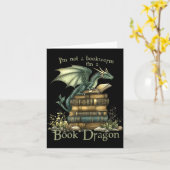 I'm Not A Bookworm I'm A Book Dragon  カード (黄色い花)