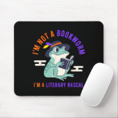 I'm not a bookworm i'm a literary rascal frog  マウスパッド (マウス)