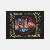 I'm not a bookworm i'm a literary rascal sloth  フリースブランケット (正面(横))