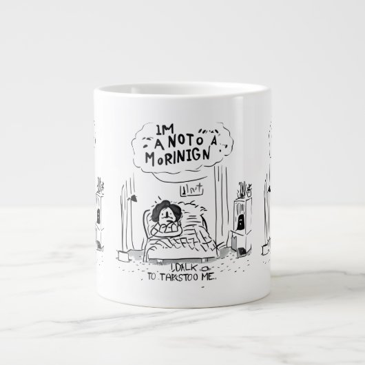 I'm Not a Morning Person Don't Talk to Me Mug ジャンボコーヒーマグカップ (正面)