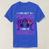 Im Not A Player Im A Gamer Purple Game Controller Tシャツ (デザイン正面)