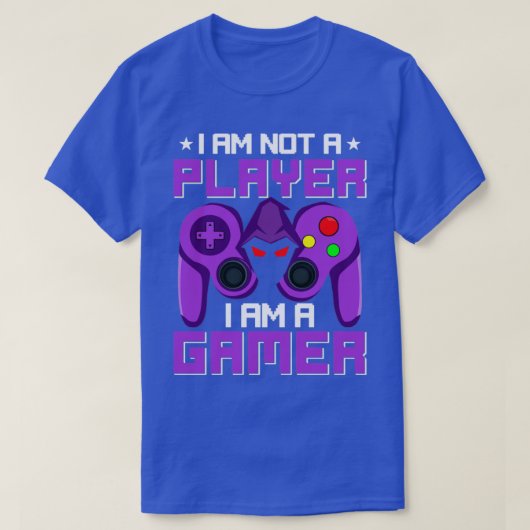 Im Not A Player Im A Gamer Purple Game Controller Tシャツ (デザイン正面)