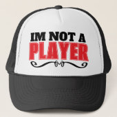 IM NOT A PLAYER Trucker Hat キャップ (正面)