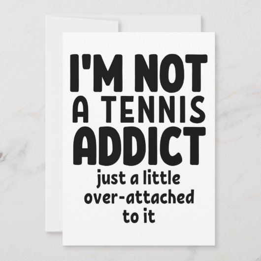 I'm not a tennis addict. カード (正面)