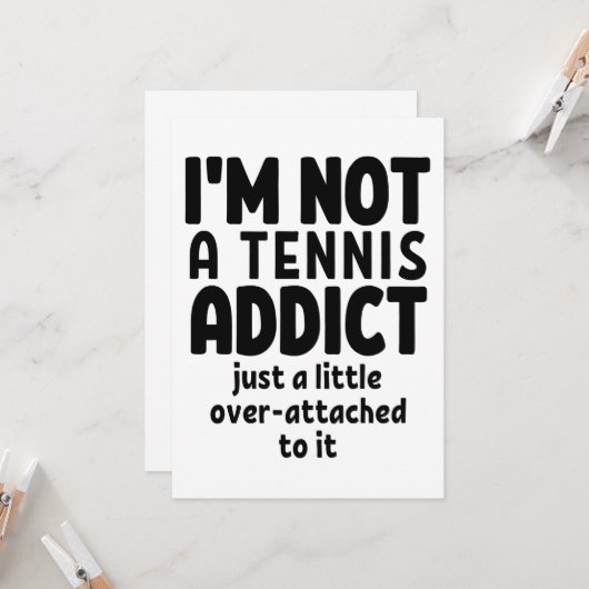 I'm not a tennis addict. カード (正面/裏面インサイチュ)